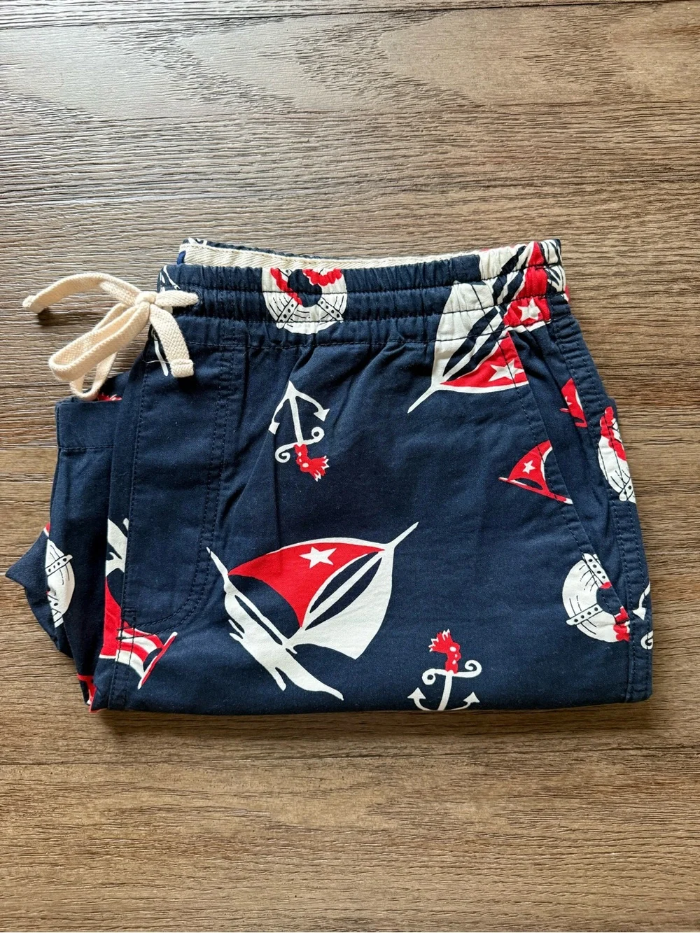 JCrew - Men’s Navy Blue Shorts with Nautical Print